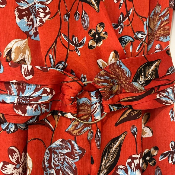Zara Red Floral Jumpsuit - Picture 4 of 8